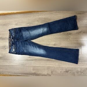 Rock Revival Dark Blue Flare Leg Women's Jeans